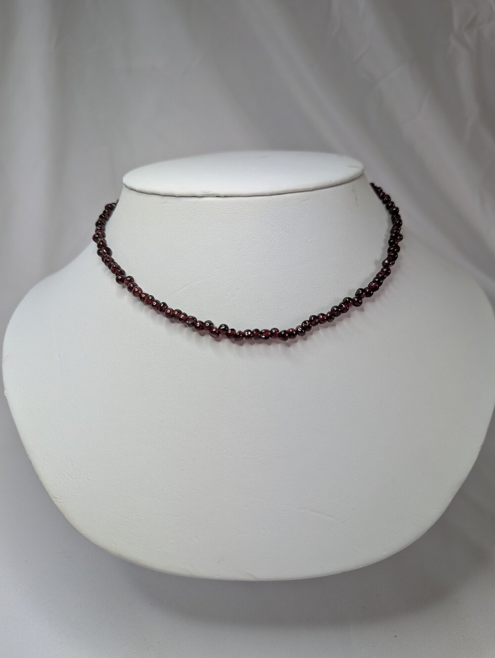 Delicate Garnet Beaded Necklace